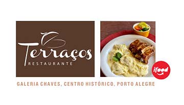 Terraços Restaurante Galeria Chaves Centro Histórico Porto Alegre - Delivery e Entrega também no Ifood e outros aplicativos.